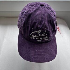 Ripzone women’s Cap Hat Purple Baseball one Size winterbloom corduroy camping